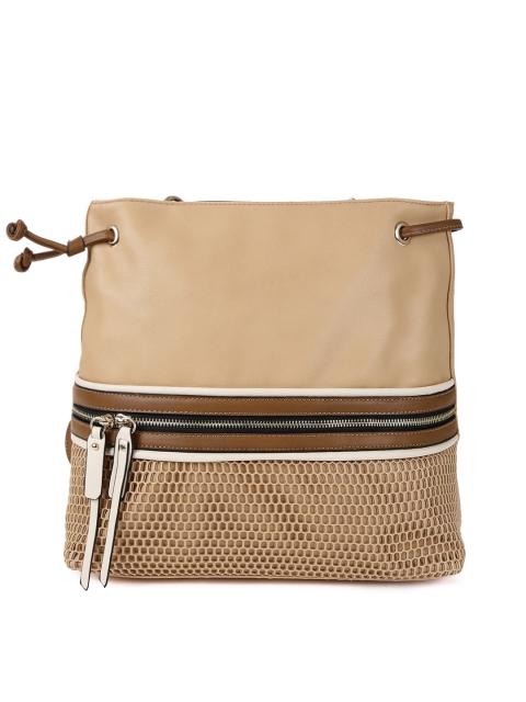 

DressBerry Brown Textured Backpack Cum Handbag