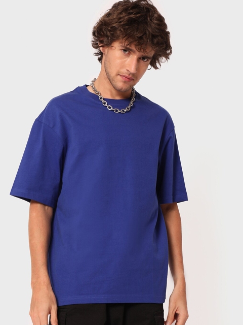 

Bewakoof Men Blue Solid T-shirt