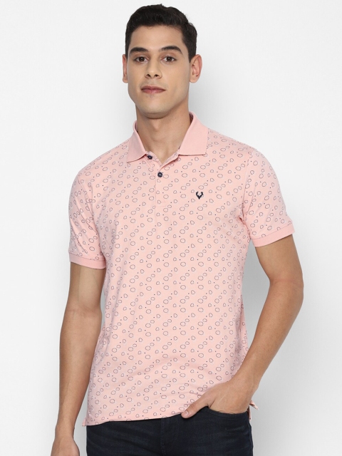 

Allen Solly Sport Men Peach-Coloured Printed Polo Collar T-shirt