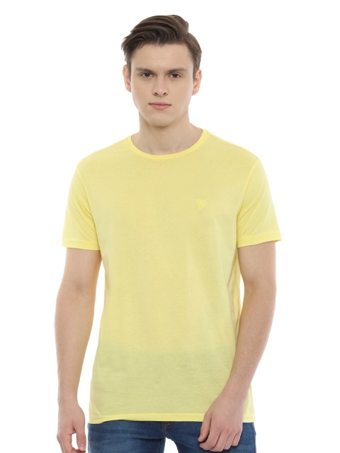 

Allen Solly Men Yellow Pure Cotton T-shirt