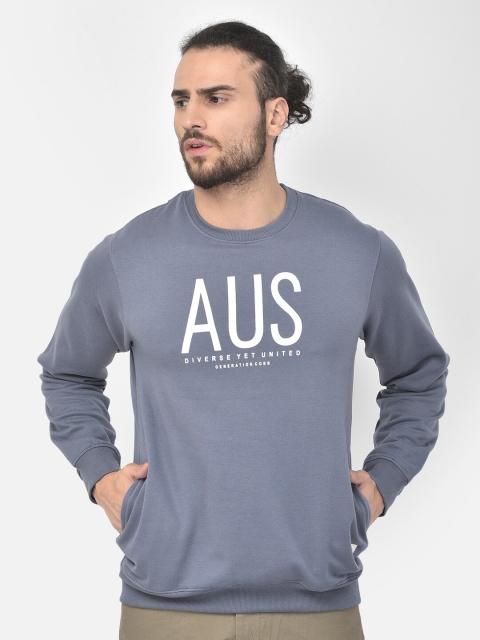 

COBB Men Blue Printed Sweatshirt