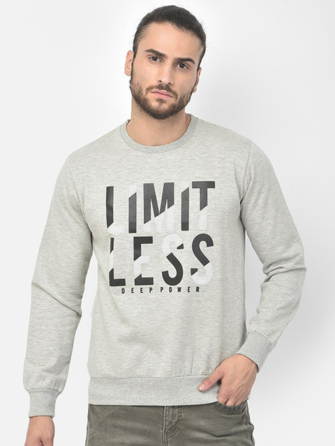 

COBB Men Grey Printed Sweatshirt