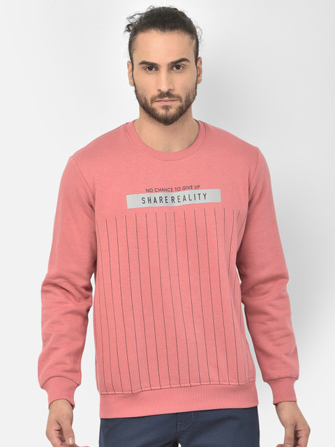 

COBB Men Pink Printed Sweatshirt