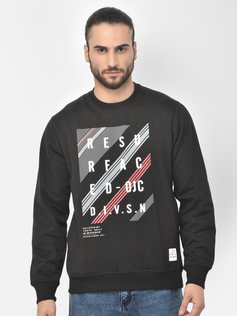 

COBB Men Black Printed Sweatshirt
