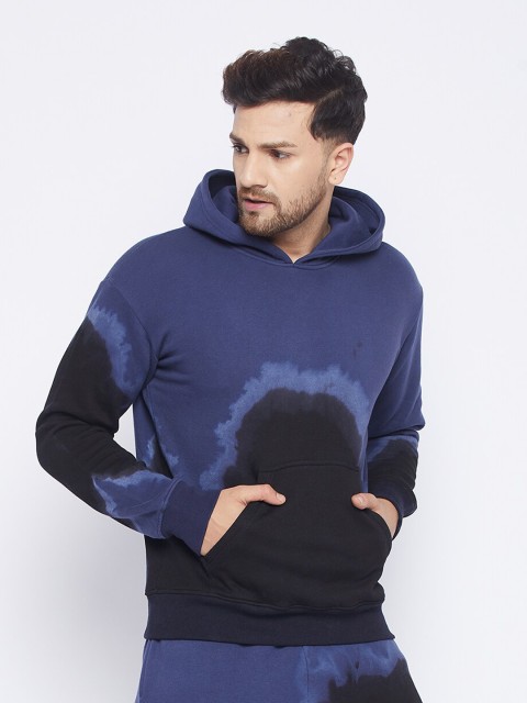 

FUGAZEE Men Navy Blue Printed Hooded Sweatshirt