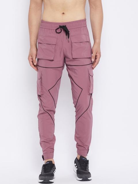 

FUGAZEE Men Purple Solid Straight-Fit Track Pants