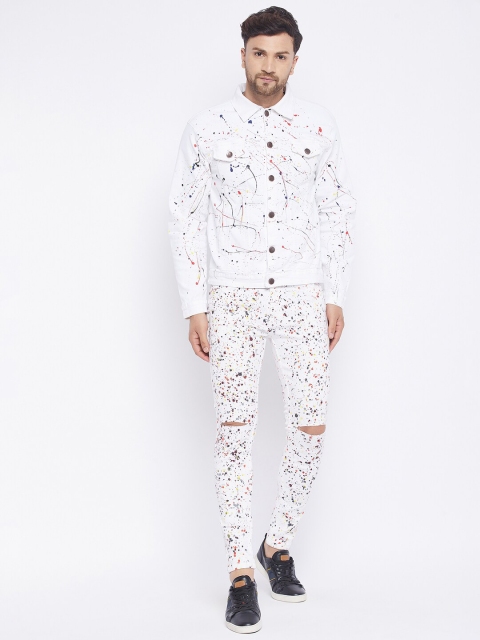 

FUGAZEE Men Off White & Red Printed Shirt