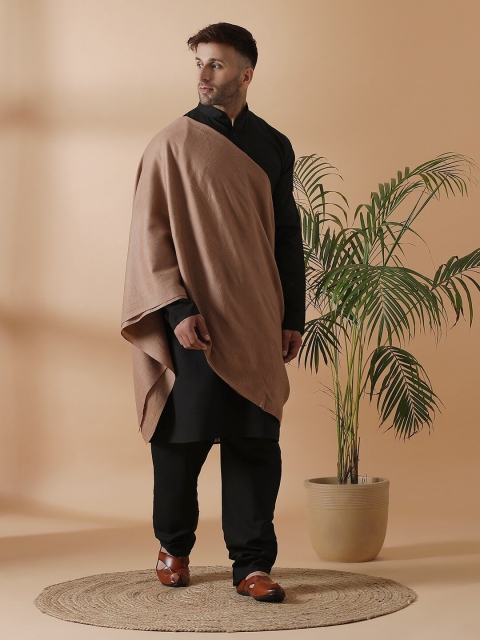 

SHINGORA Men Beige Woven-Design Shawl