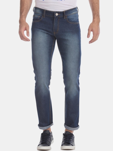 

Newport Men Blue Slim Fit Low-Rise Heavy Fade Jeans