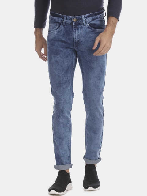 

Newport Men Blue Slim Fit Heavy Fade Acid Wash Jeans