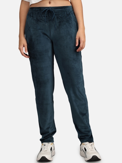 

ANTI CULTURE Women Teal Green Solid Track Pants
