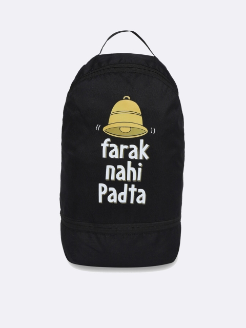 

Bewakoof Unisex Black Typography Printed Backpack