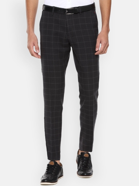 

Louis Philippe Sport Men Black Checked Slim Fit Trousers
