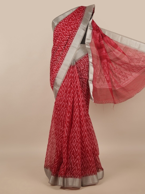 

Pothys Maroon & Silver-Toned Zari Saree