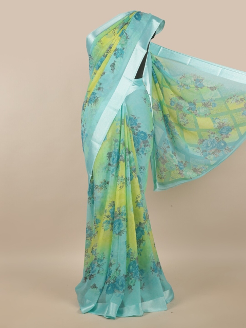 

Pothys Blue & Green Floral Saree