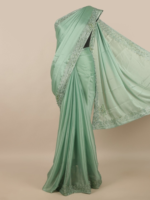 

Pothys Green Beads and Stones Saree