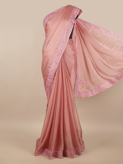 

Pothys Mauve & Pink Solid Saree