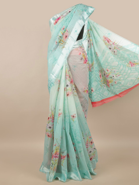 

Pothys Blue & Red Floral Saree