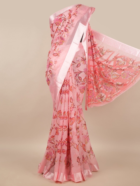 

Pothys Pink & Red Floral Saree