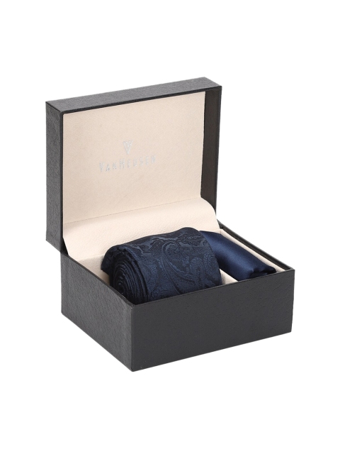 

Van Heusen Men Navy Blue Self-Design Accessory Gift Set