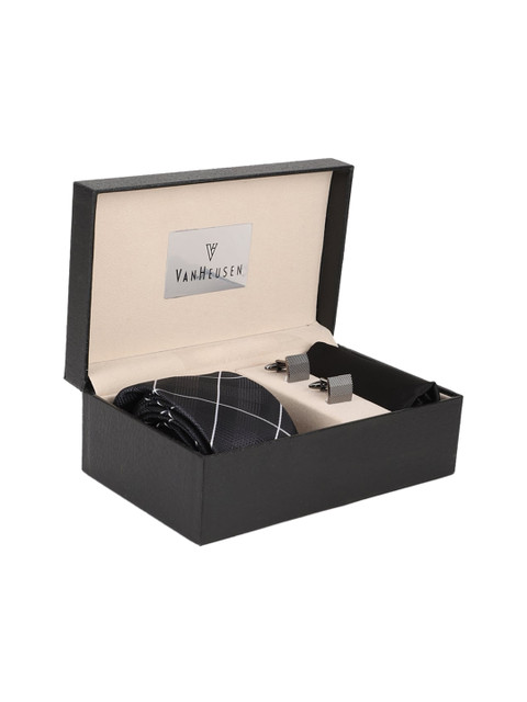 

Van Heusen Men Pink & Grey Accessory Gift Set, Black