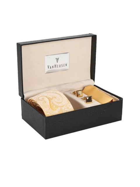 

Van Heusen Men Yellow Patterned Accessory Gift Set