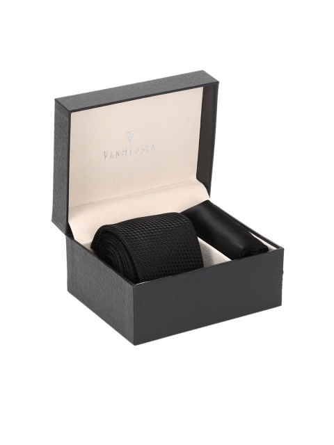

Van Heusen Men Black Microfibre Accessory Gift Set