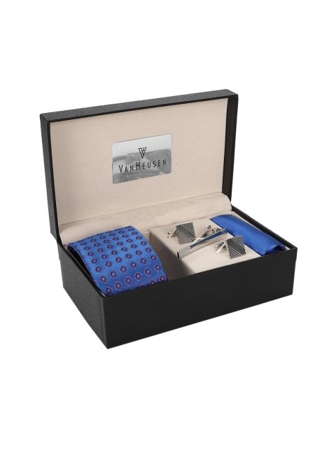 

Van Heusen Men Blue & Silver-Toned Accessory Gift Set