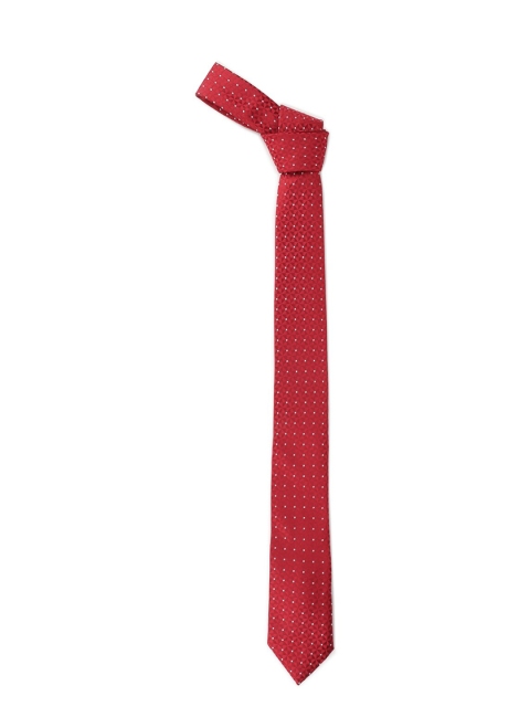 

Van Heusen Men Red & White Printed Skinny Tie