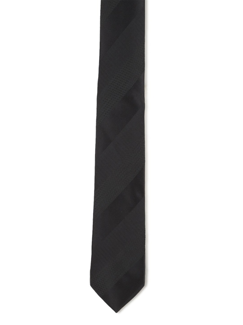 

Van Heusen Men Black Woven Design Skinny Tie