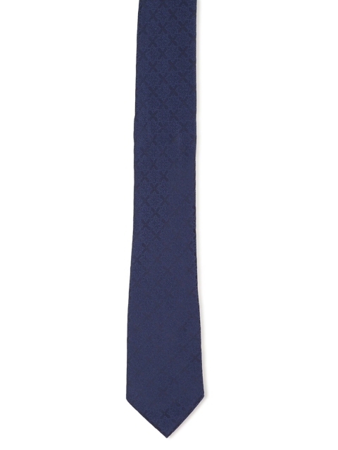 

Van Heusen Men Navy Blue Woven Design Skinny Tie