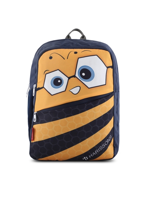 

Harissons Unisex Yellow & Blue Graphic Backpack