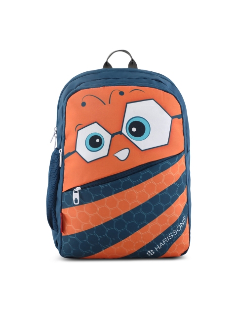 

Harissons Unisex Orange & Blue Graphic Backpack
