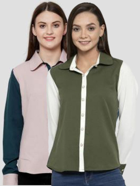 

armure Women Pink Opaque Casual Shirt