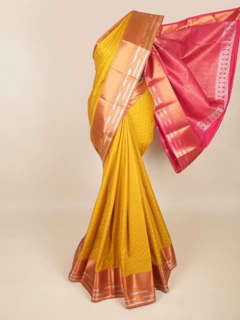 

Pothys Yellow & Pink Woven Design Zari Art Silk Saree