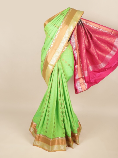 

Pothys Green & Pink Woven Design Zari Art Silk Saree