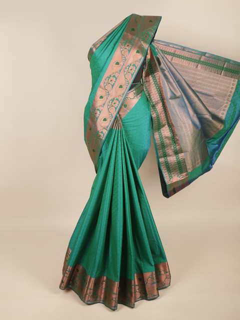 

Pothys Green Floral Art Silk Saree