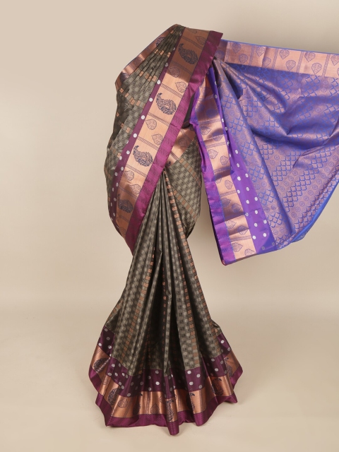

Pothys Grey & Purple Woven Design Zari Art Silk Saree
