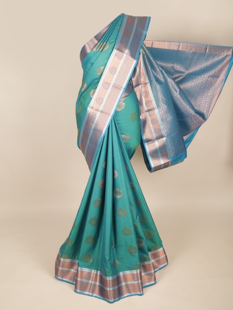 

Pothys Green & Blue Woven Design Art Silk Saree