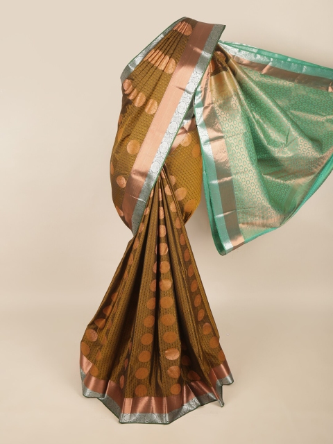 

Pothys Mustard & Green Woven Design Zari Art Silk Saree