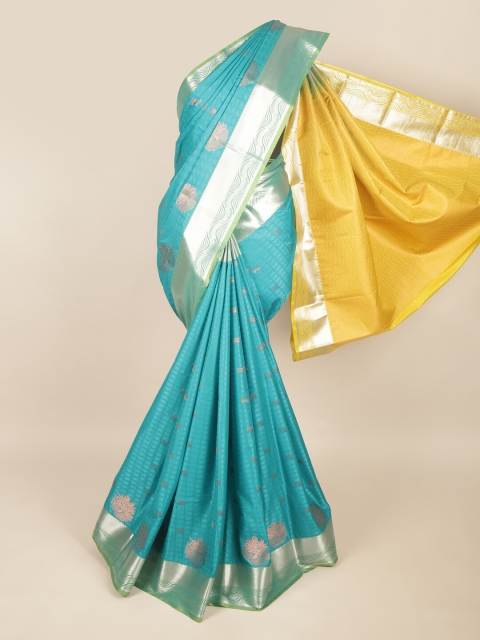 

Pothys Blue & Yellow Ethnic Motifs Art Silk Saree