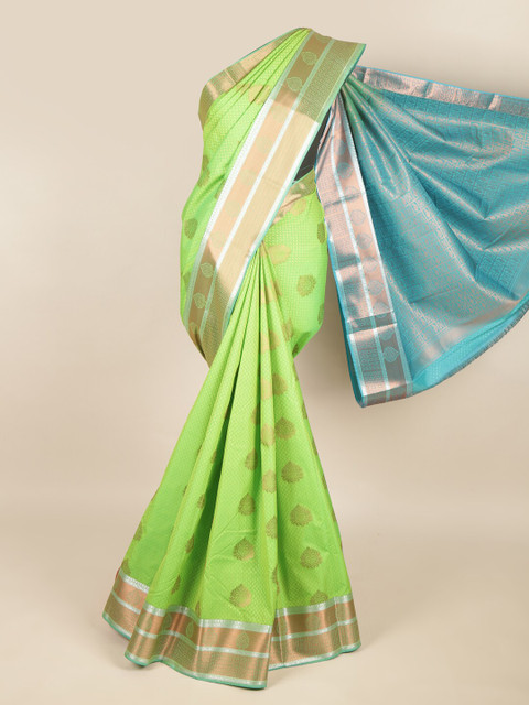 

Pothys Green & Blue Woven Design Art Silk Saree