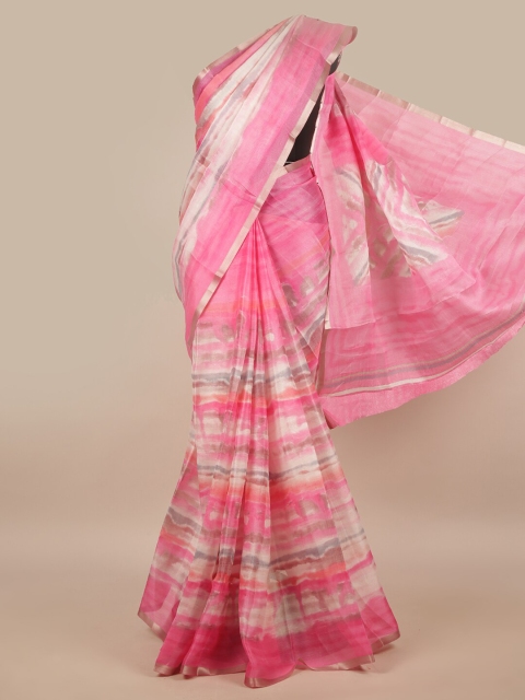 

Pothys Pink & White Printed Saree
