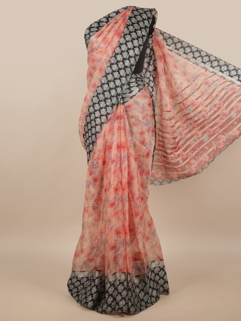 

Pothys Pink & White Floral Saree