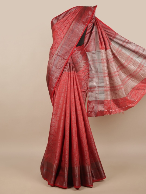 

Pothys Maroon Woven Design Jute Silk Saree