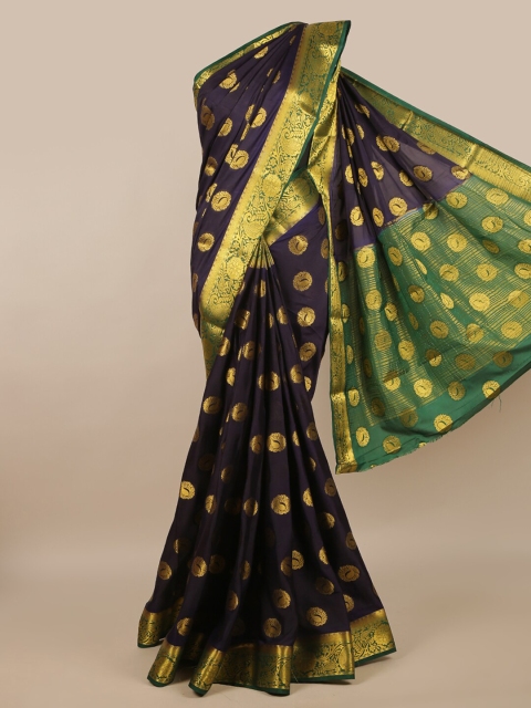 

Pothys Blue & Green Woven Design Zari Saree