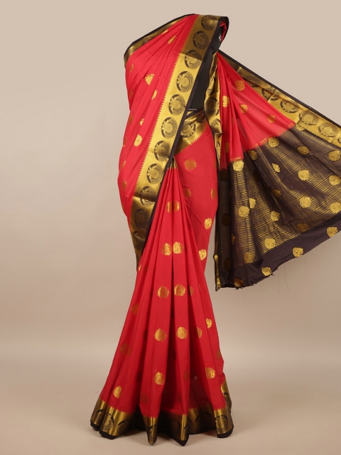 

Pothys Red & Blue Floral Saree