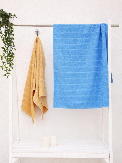 

Ariana Set Of 2 Striped 300 GSM Cotton Bath Towels, Cream