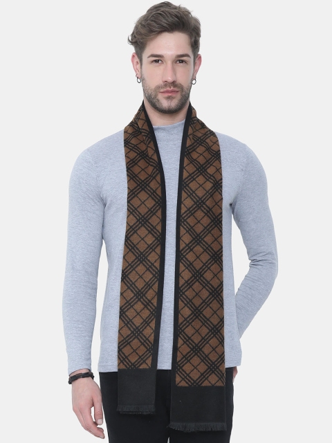 

FabSeasons Men Brown & Black Checkered Acrylic Mufflers