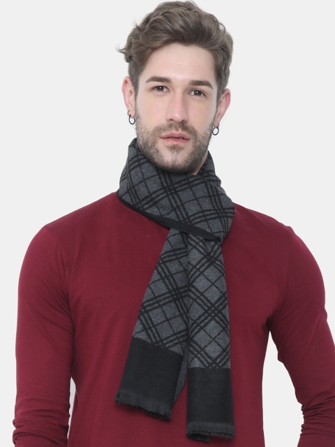 

FabSeasons Unisex Checkered Acrylic Muffler, Black
